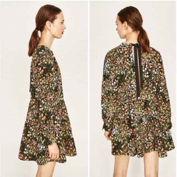 Zara floral print long sleeve romper Small - Picture 1 of 10